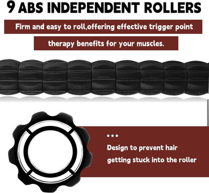 Massage Roller Stick,Muscle Roller Stick for Athletes,Liposuction Massage Roller for Lymphatic Drainage, for Relief Muscle Soreness, Trigger Points, Help Runner Legs, Back Recovery