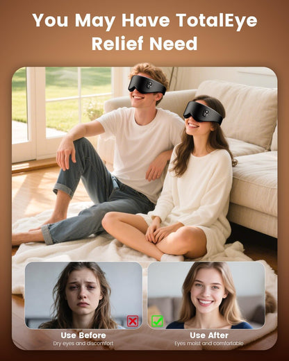 Anydance Heated Eye Mask - Cordless Eye Mask for Dry Eyes, Eye Relief, Improved Sleep, Timed Shutdown, 4 Temperature, Washable Eye Heating Pad for Travel, Removable for Cleaning