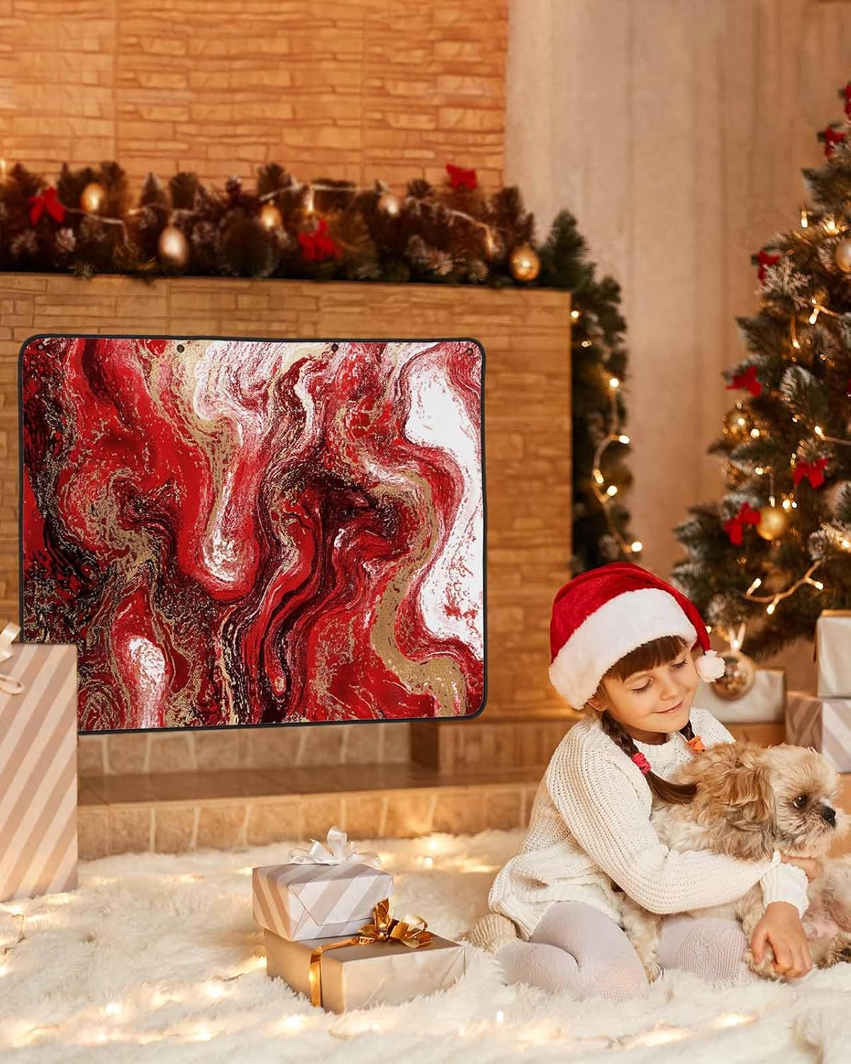 Magnetic Fireplace Cover Sage Green Marble Fireplace Screen Decorative Abstract Fluid Art Insulation Fireplaces Blocker Blanket Save Energy Fireplaces Draft Stopper Covers for Living Room 36x30 Inch