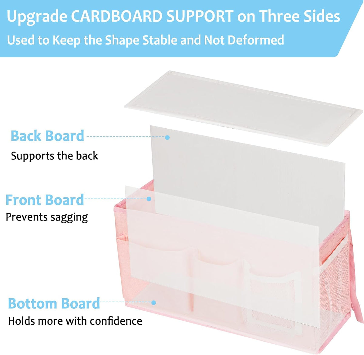 Lilithye Bedside Caddy, Bedside Storage Bag Hanging Organizer for Bunk Bed