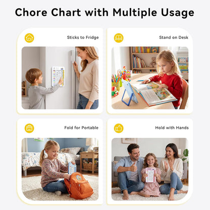 Chore Chart for Kids ADHD Tools to Do List Checklist Magnetic Planning Board with Sliders, Visual Schedule Board with Dry Erase Sheets, Sticker, Marker, Routine Chart for Kids - Pink