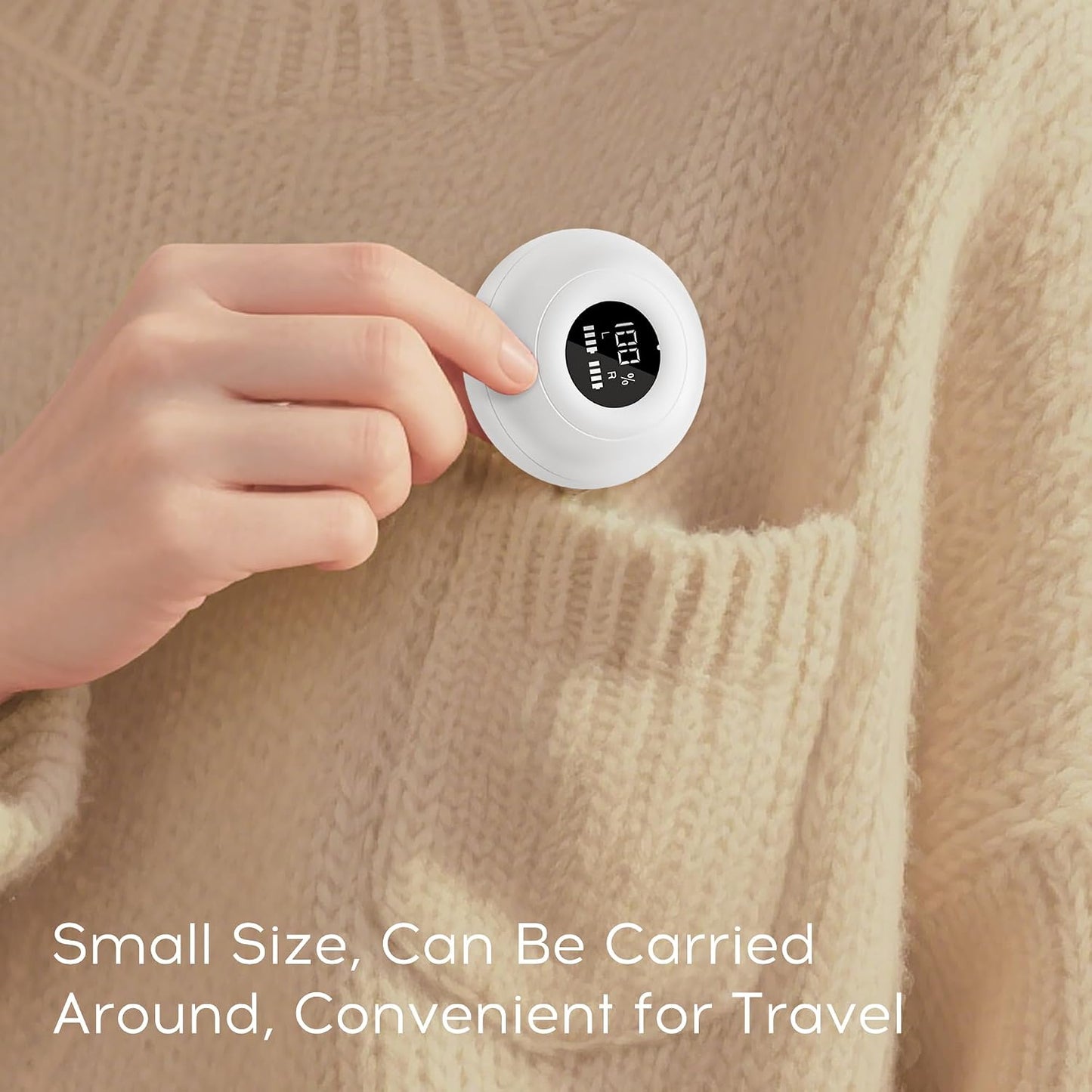 Sleep Earbuds Bluetooth 6.0, Mini Invisible Silicone Sleep Earbuds for Side Sleepers, Noise Blocking Sleeping Headphones, Hidden Earbuds with LED Display for Small Ears, Sleep & Relax（Beige）