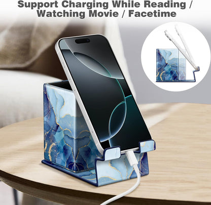 FINTIE Pencil Holder With Phone Stand, Eyeglasses Holder, Desktop Organizer | Nightstand Glasses Holder, Desktop Organizer, For Remote/Pen Storage, Office Supplies Case, Home Decor