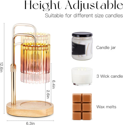 Candeldo Candle Warmer Lamp with Timer: Black Wax Melt Warmer