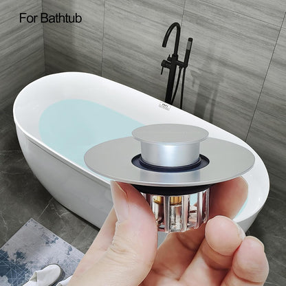 coamanug Bathtub Stopper | Shower Drain Hair Catcher, Pop-up Tub Stopper with Strainer | Bathroom Drain Plug | Drain Protector for 1-1/2 to 1-3/4"" Bath Drain Hole