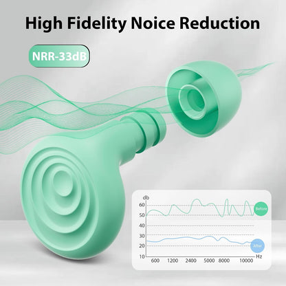 Yawsoy Ear Plugs for Sleeping Noise Cancelling, Reusable Soft Noise Reduction Earplugs for Sleep, Focus, Travel, Work, Motorcycle, Concert with 6 Silicone Ear Tips and 6 Foam Ear Tips - 25-35dB Black