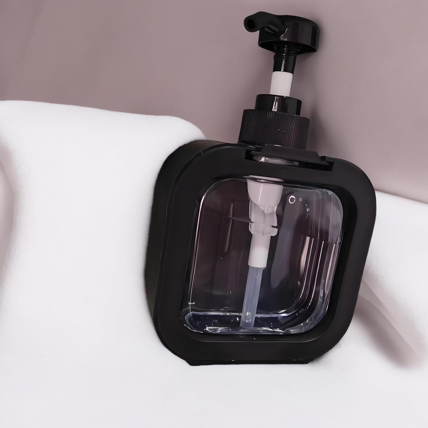 Hand Soap Dispenser Bathroom, Shower Soap Dispenser Wall Mounted, Dish Dispenser for Kitchen, Shampoo and Conditioner Dispenser with Pump and Labels (Black)