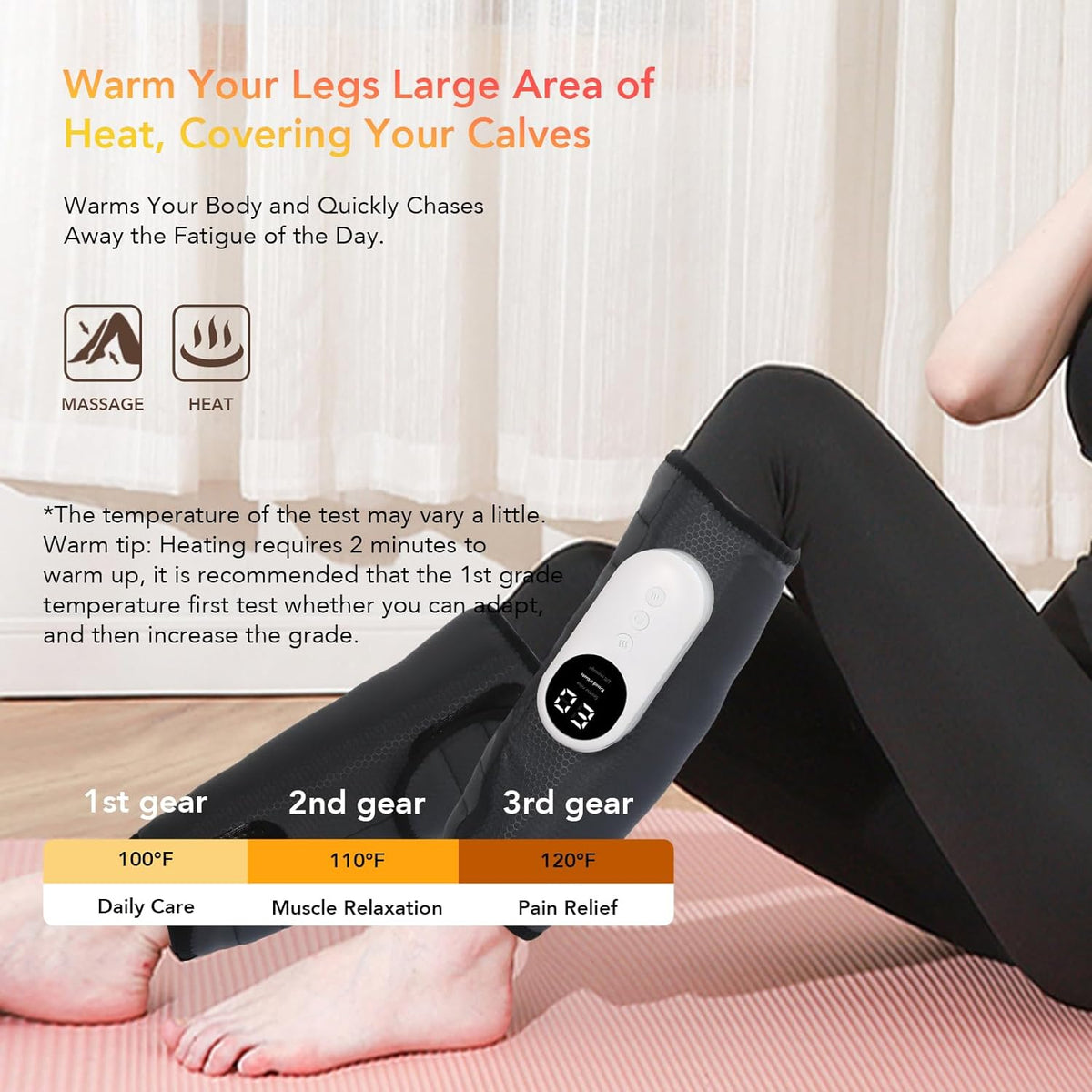LINGTENG Leg Massager for Circulation and Pain Relief, Calf Air Compression