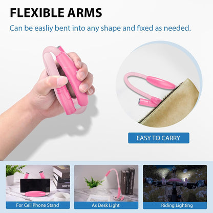 Rechargeable Hands-Free Neck Light with 3 Adjustable Color Modes, Black | Stepless Dimming, Flicker-Free Eye Protection, Flexible & Bendable, Long Battery Runtime, Protable Lightweight