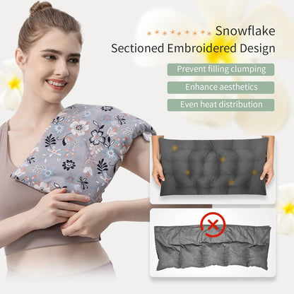 UNCN Wide Microwave Heating Pad with Washable Cover 9.5 x 16in Microwavable