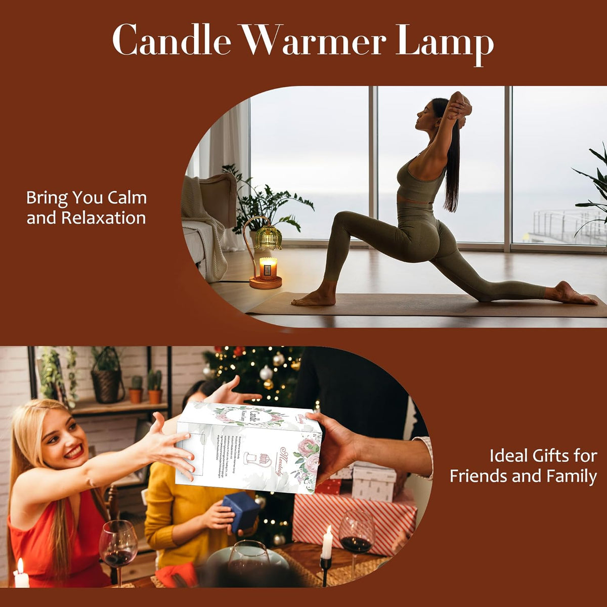 Flower Candle Warmer Lamp with Timer & Dimmer
