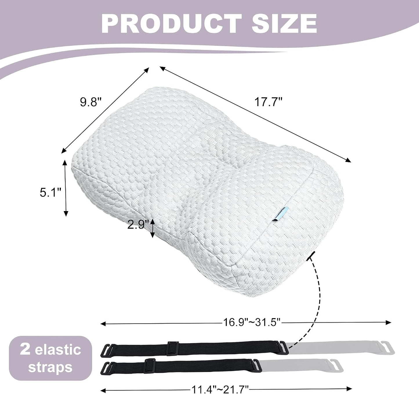 Adjustable Neck Pillow for Recliner, Headrest Pillow for Chair & Couch Support - Ergonomic Design Cushion with 2 Adjustable Strap, Recliner Head Pillow for Office, Home, Traveling (Beige)
