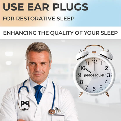 PQ Wax Ear Plugs for Sleep - 6 Silicone Wax Earplugs for Sleeping and Swimming - Gel Ear Plugs for Noise Cancelling, Ear Protection - Sleeping Earplugs with Sound Blocking (6-Pillows). Beige