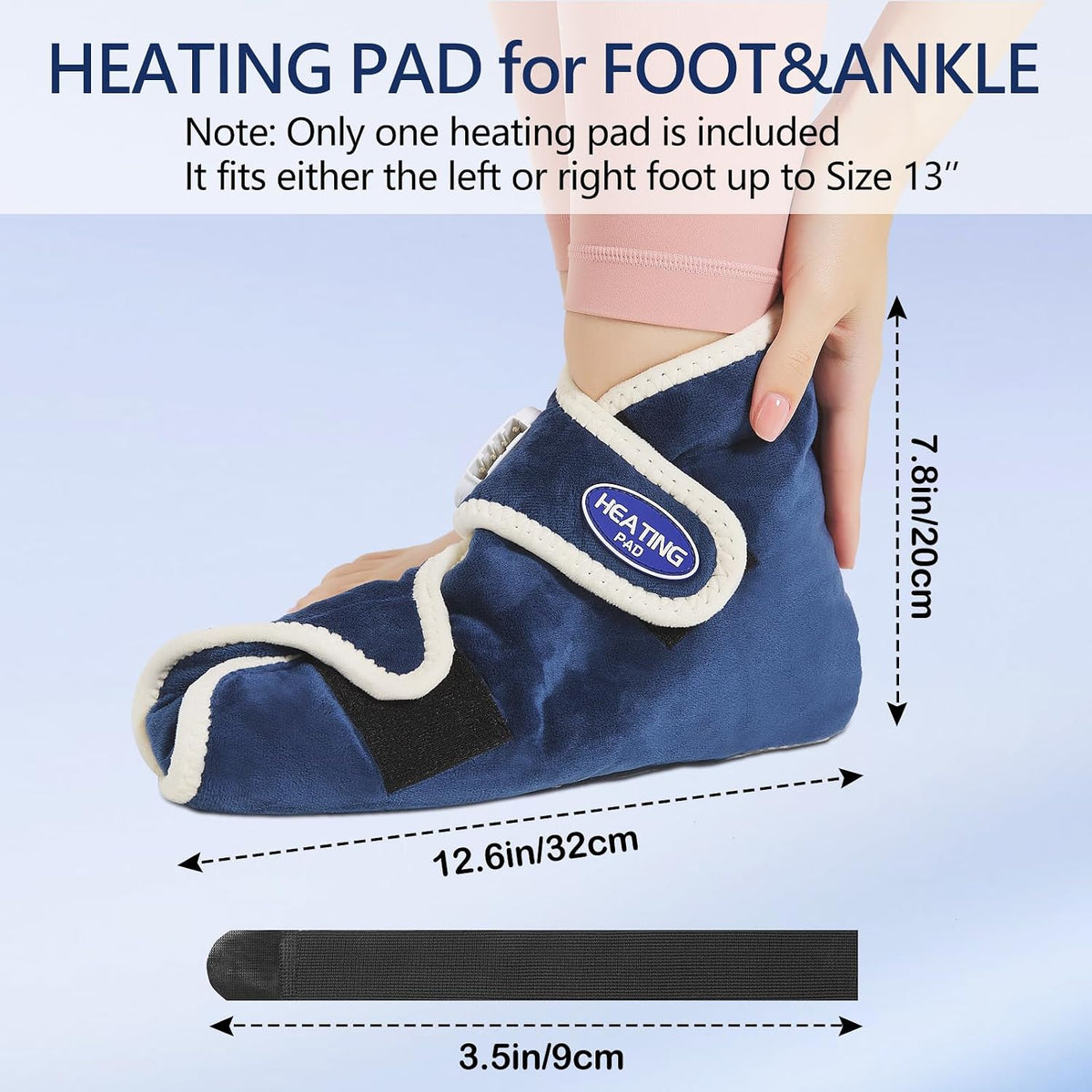 Foot and Ankle Heating Pad for Plantar Fasciitis, Electric Feet Warmers