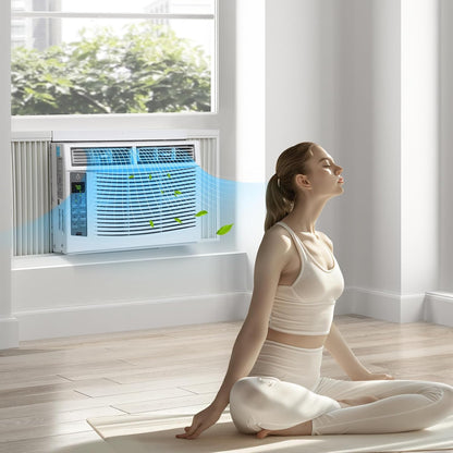 10000 BTU Portable Air Conditioner, 3 In1 Cooling Dehumidifier Fan, Quiet Fast Cooling, 4 Way Swing, LED Display, Remote, 24H Timer, 360° Wheels, Window Kit, Cools Rooms Up to 450 Sq.ft