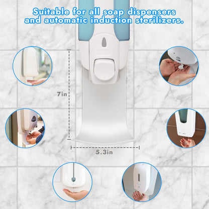 Dispenser Drip Tray Wall Mount Soap Dispenser Bracket,Laundry Detergent Drip Catcher Prevent Dripping and Spraying(White)