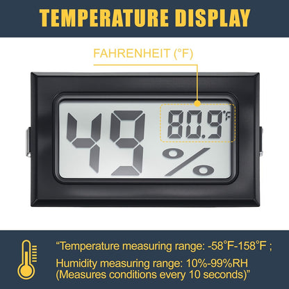 Tellegloww 8 Pcs 500 Grams Rechargeable Silica Gel Desiccant Packets with Mini Digital LCD Hygrometer Thermometers Dehumidifier Bag for Gun Safe Closet Basement Car Storage Clothes Moisture Absorber