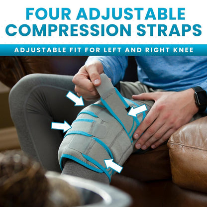 Knee Ice Pack Wrap - Cold/Hot Gel Compression Brace - Heat Support Strap for Arthritis Pain, Tendonitis, ACL, Athletic Injury, Osteoarthritis, Women, Men, Running, Meniscus and Patella Surgery