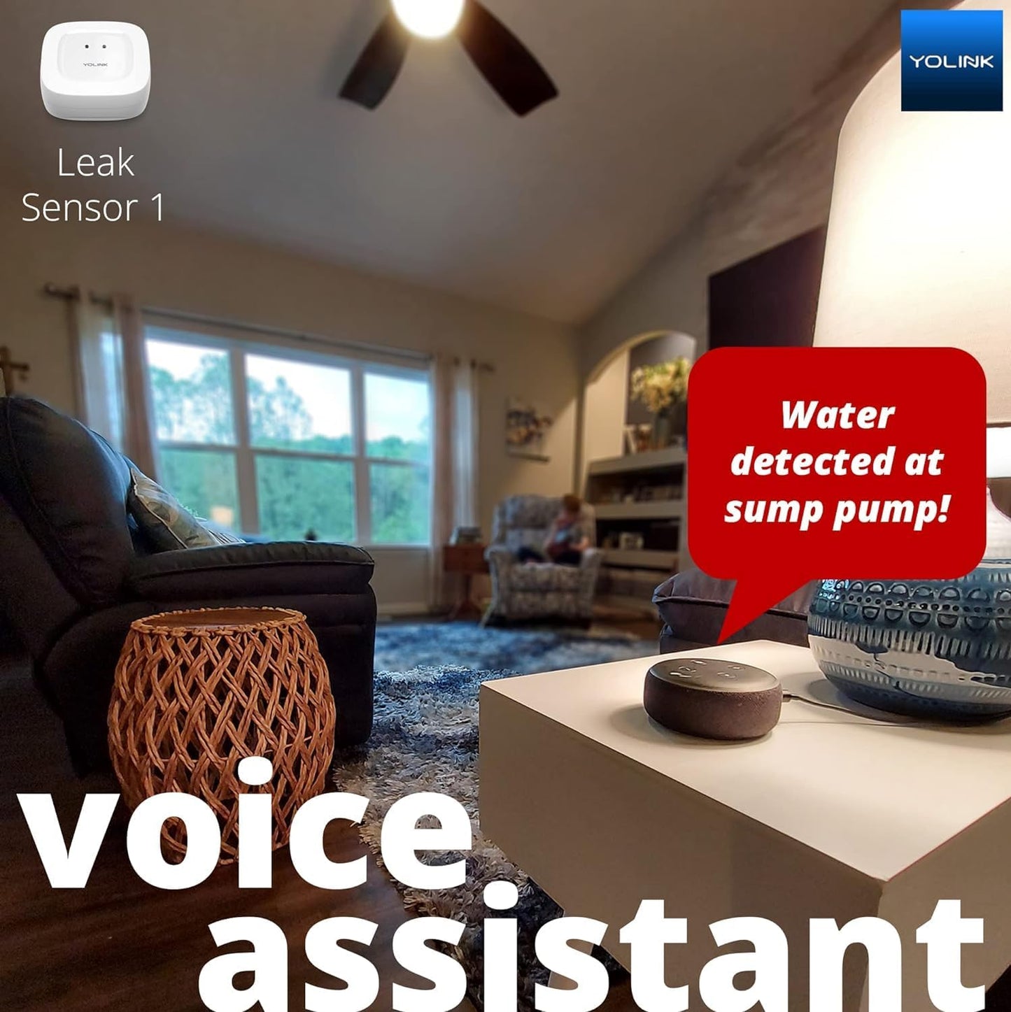 YoLink Water Leak Starter Kit: Hub + 6 Leak Sensor 1 (Silent), LoRa Long-Range, App/SMS/Email Alerts, D2D Offline Triggers, 2 AAA Up to 5-Year Battery, Compatible with Alexa/IFTTT/Home Assistant