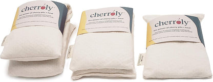 Natural Pain Relief Moist Heat Therapy, Cherry Pits in Organic Cotton, Microwavable Heating Pad/Cold Compress- Back, Neck, Muscles, Joints, Stomach, Menstrual Pains Aches Cramps - Small