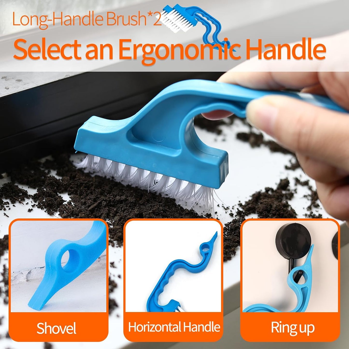 Window Sill Cleaner Tool - 14 Pcs Magic Door Window Track Cleaning Tool Kit | Sliding Door Track Cleaner Groove Crevice Cleaning Brush for Door/Sill/Corners/Sinks/Shutter/Tile/Blinds