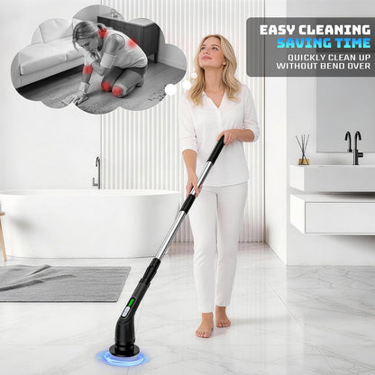 Highyes Electric Spin Scrubber for Cleaning Bathroom: Cordless Power Shower Scrubber - Electric Cleaning Brush for Tile Tub