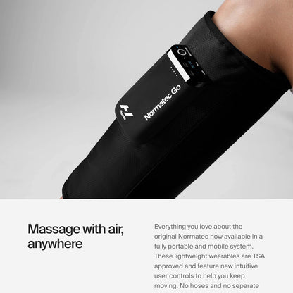 Hyperice Normatec Go Wireless Mobile Dynamic Air Compression Calf Muscles | Portable | Increase Circulation | Reduce Pain | Tension in Legs | Bluetooth Enabled | 7 Levels Customizable Pressure