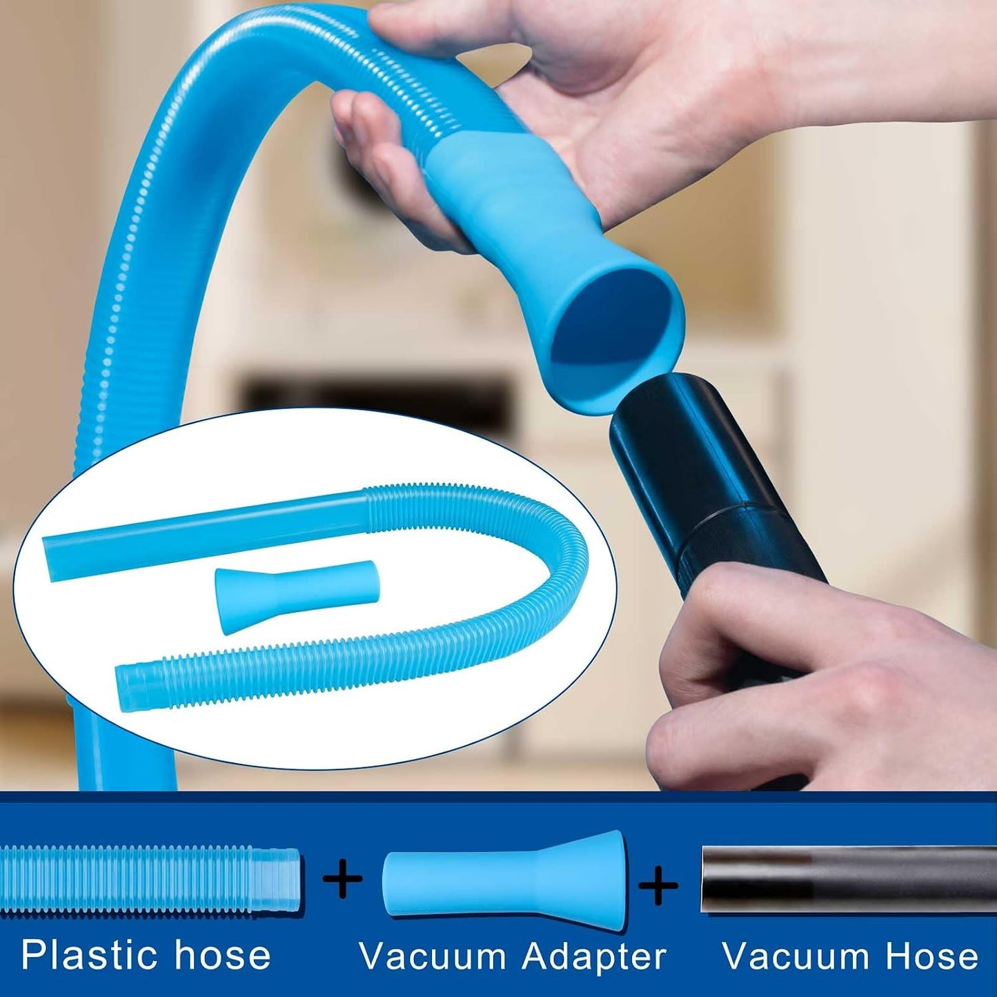 Dryer Vent Cleaner Kit with Flexible Vacuum Hose – Universal Lint Removal Tool for Home Maintenance, Suitable for most Vaccum Cleaners
