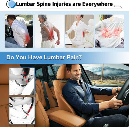 Super Cozy Lumbar Support Pillow for Car/Office Chair, 100% Memory Foam