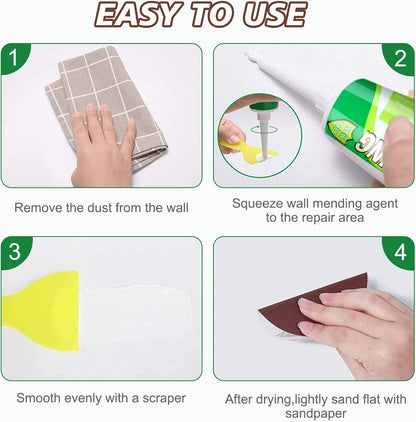 Drywall Repair Kit 20 Pack Aluminum Wall Repair Patch Kit, 2/4/6/8 inch Fiber Mesh Over Galvanized Plate, Dry Wall Hole Repair Patch Metal Patch with Extended Self-Adhesive Mesh (20 Pcs)