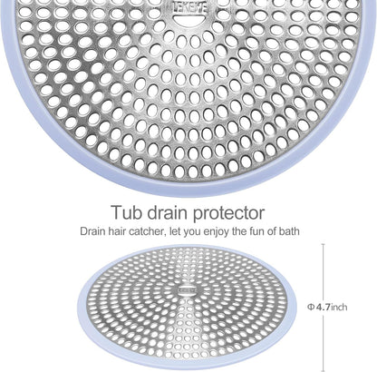 LEKEYE Shower Drain Hair Catcher/Strainer/Stainless Steel and Silicone