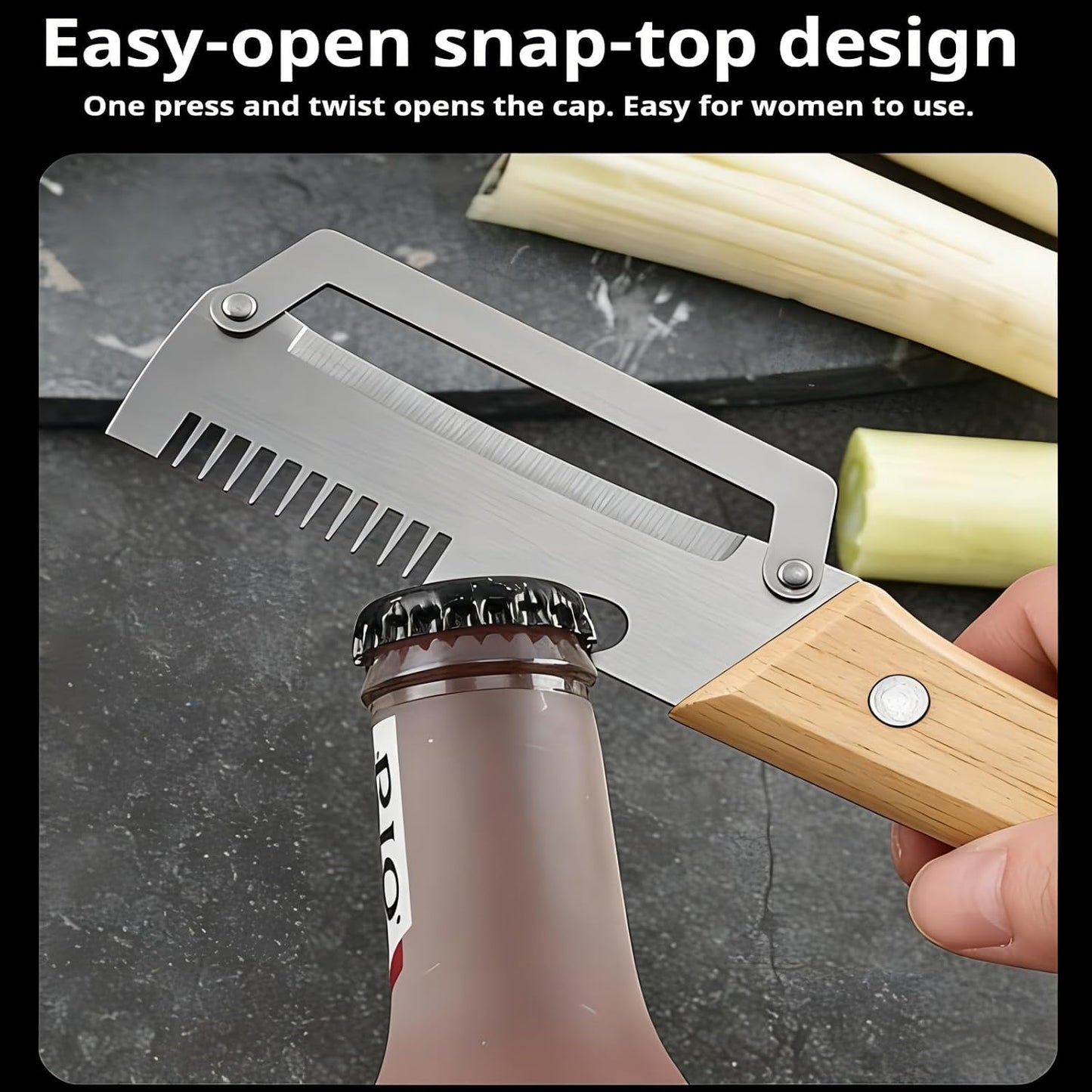 vegetable peeler，3 in 1ultra-sharp stainless steel blade, suitable for peeling fruits and vegetables, with bottle opener, (1PCS)