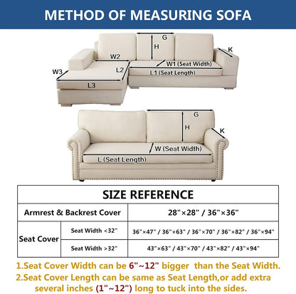 Eismodra Armrest Couch /Sofa /Backrest Covers,Anti-Slip Armchair Slipcovers for Dogs Cats Pet Loveseat Recliner Leather L Shaped,Dark Gray 28 x 28 Inches (Only 1 Piece)