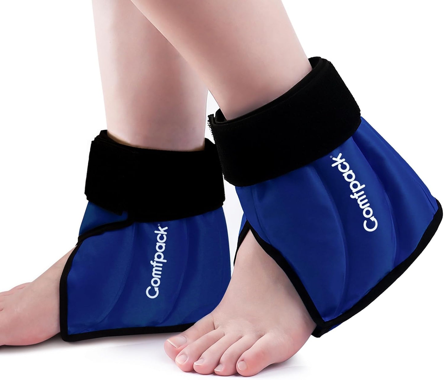 Comfpack Heel Ice Pack Wrap for Plantar Fasciitis Relief, Ankle Ice Pack | FSA Eligible, Ice Pack for Injures Reusable, Gel Cold Pack Warp for Achilles Tendonitis, Swelling, Ankle Sprain, Heel Pain