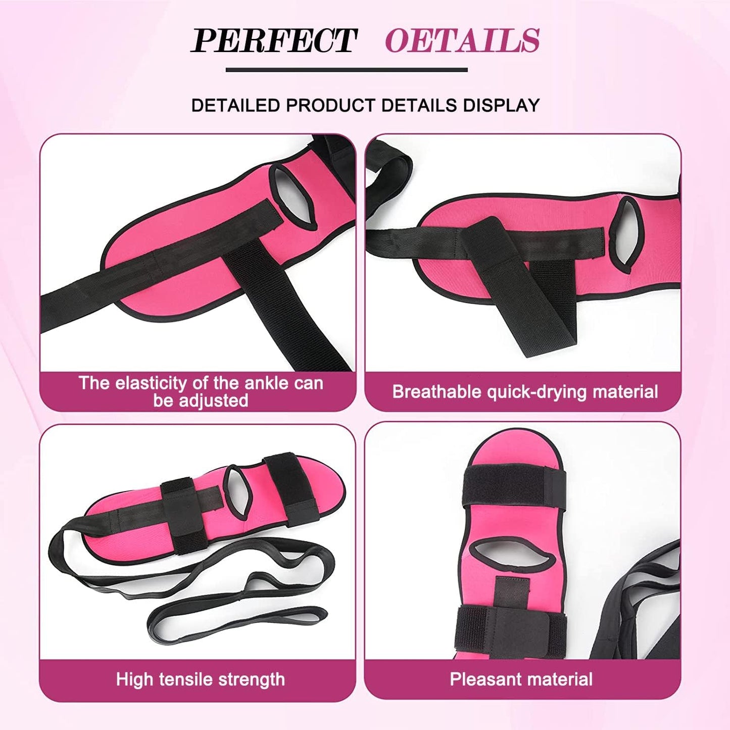Foot and Calf Stretcher for Plantar Fasciitis, Heel Spurs, Foot Drop & Achilles Tendonitis, Improve Muscle Strength Relief Foot Pain Yoga Stretching Strap Leg Stretcher for Thigh Calf and Hamstring