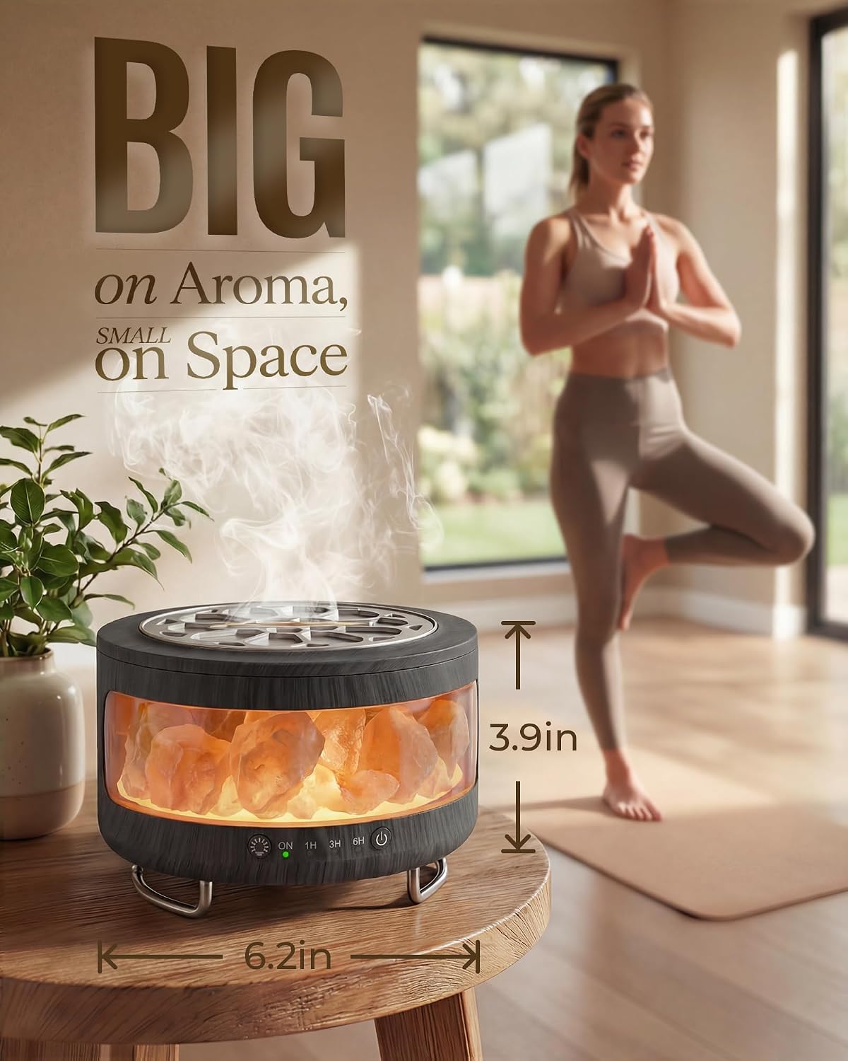 Essential Oil Diffuser with Himalayan Salt Lamp, Scent Diffusers for Home