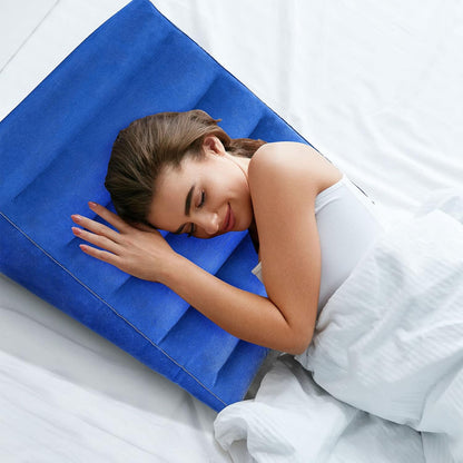 USHMA Inflatable Wedge Pillow for Sleeping, Portable Travel Wedge Pillow for Sitting in Bed, Inflatable Wedge Pillows for Travel, Blow Up Under Knee Pillow