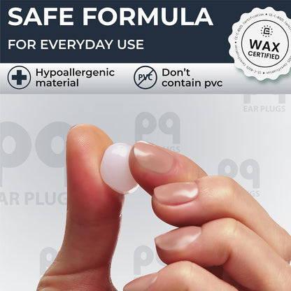 Peace&Quiet PQ Wax Ear Plugs for Sleeping - 50 Silicone Wax Earplugs