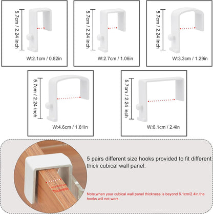Acrylic Hanging Bedside Shelf - Multiple Purpose Bedside Caddy For Bed/Bunk Bed,Cubical Wall Shelf Storage Organizer File Holder For Home Office(Clear)