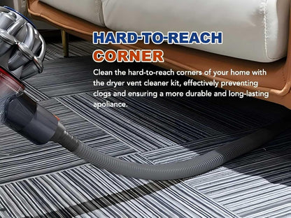 Sealegend Dryer Vent Cleaner Kit Compatible with Dyson Dryer Lint Vacuum Attachment for Dyson V7 V8 V10 V11 V12 V15 etc Cordless Vacuum Cleaner Removes Deep Lint | Gray Dryer Lint Trap Clean Hose Compatible with Dyson Dyson V7 V8 V10 V11 V12 V15 V15s