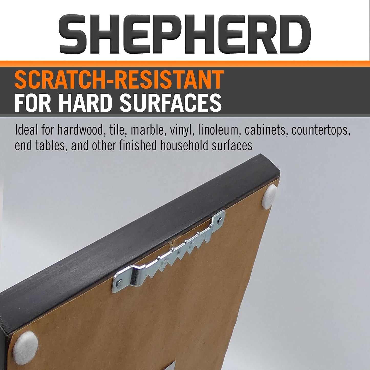 Shepherd Hardware 9957 3/8-Inch Self-Adhesive Felt Furniture Pads, 75-Pack, White