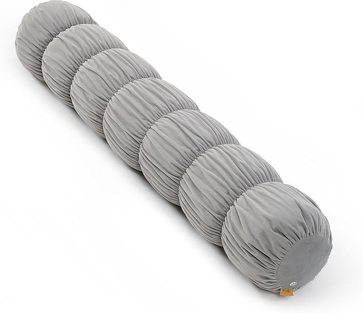Pat. Pend. Long Bolster Pillow for Bed, 39 Inch, Misty White