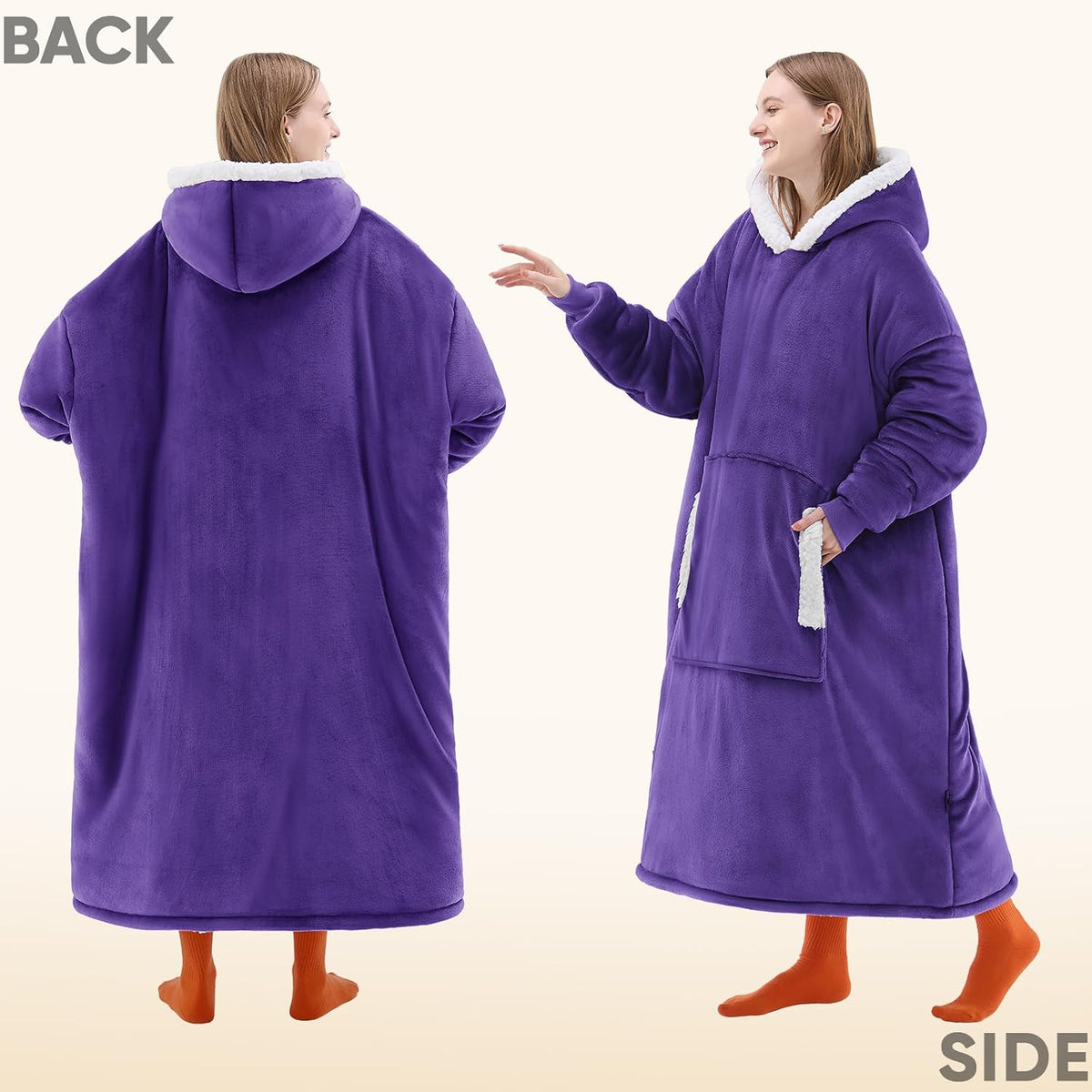 yescool Wearable Blanket Hoodie as Christmas Birthday Gifts for Women Mom - Colors B
