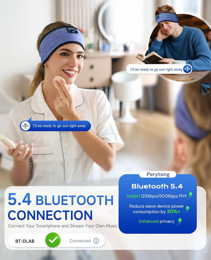 Sleep Headphones | Bluetooth 5.4 Headband | Wireless Earbuds Earphones Sweat Resistant with Ultra-Thin HD Stereo Speaker, Headphone Band for Side Sleepers Workout Running Tech Gadgets Unique Gifts