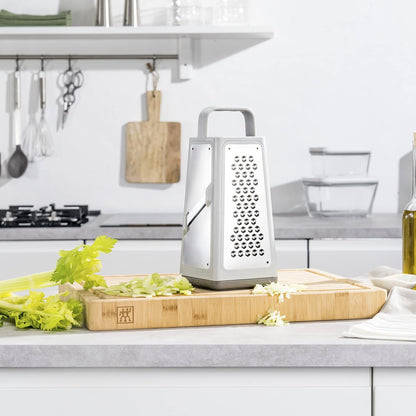ZWILLING Z-Cut Multifunctional Grater, Mandoline, Faster Grating Technology, Zester, Rasp Grater, Slicer, Finger Guard, Grey