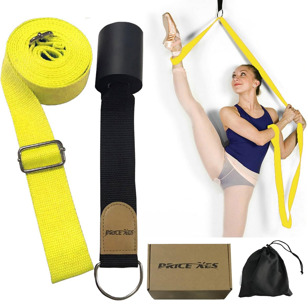 Leg Ballet Yoga Stretcher, Door Attachment Get More Flexible, Flexibility & Stretching Leg Straps - Great for Cheer Dance Gymnastics or Any Sport Trainer Premium Stretch Fitness Equipment