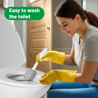 Pumice Stone Toilet Bowl Cleaner for Hard Water Ring & Stains | Removes hard water rings, calcium buildup & rust stains from toilet bowls without scratching porcelain.