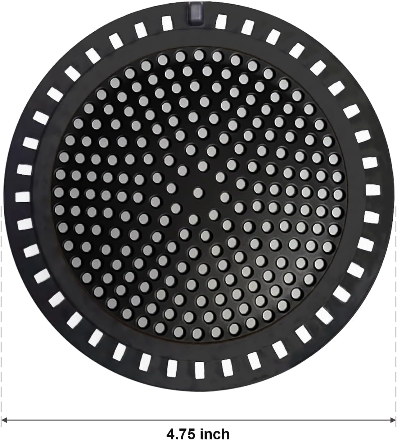 Seatery 2PCS Shower Drain Hair Catcher, Shower Drain Strainer, Stainless Steel with Silicone Edging, 4.75 Inch Diameter