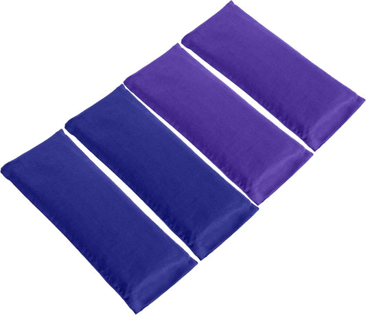 4 Pack Scented Sateen Eye Pillows, Assorted with Lavender Oil