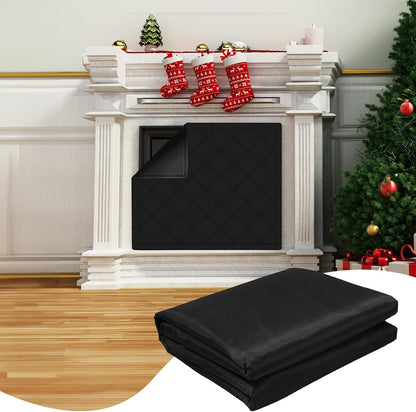 TORRAMI 36" x 28" Magnetic Fireplace Blocker Blanket Cover with Hook and Loop Tapes Save Energy